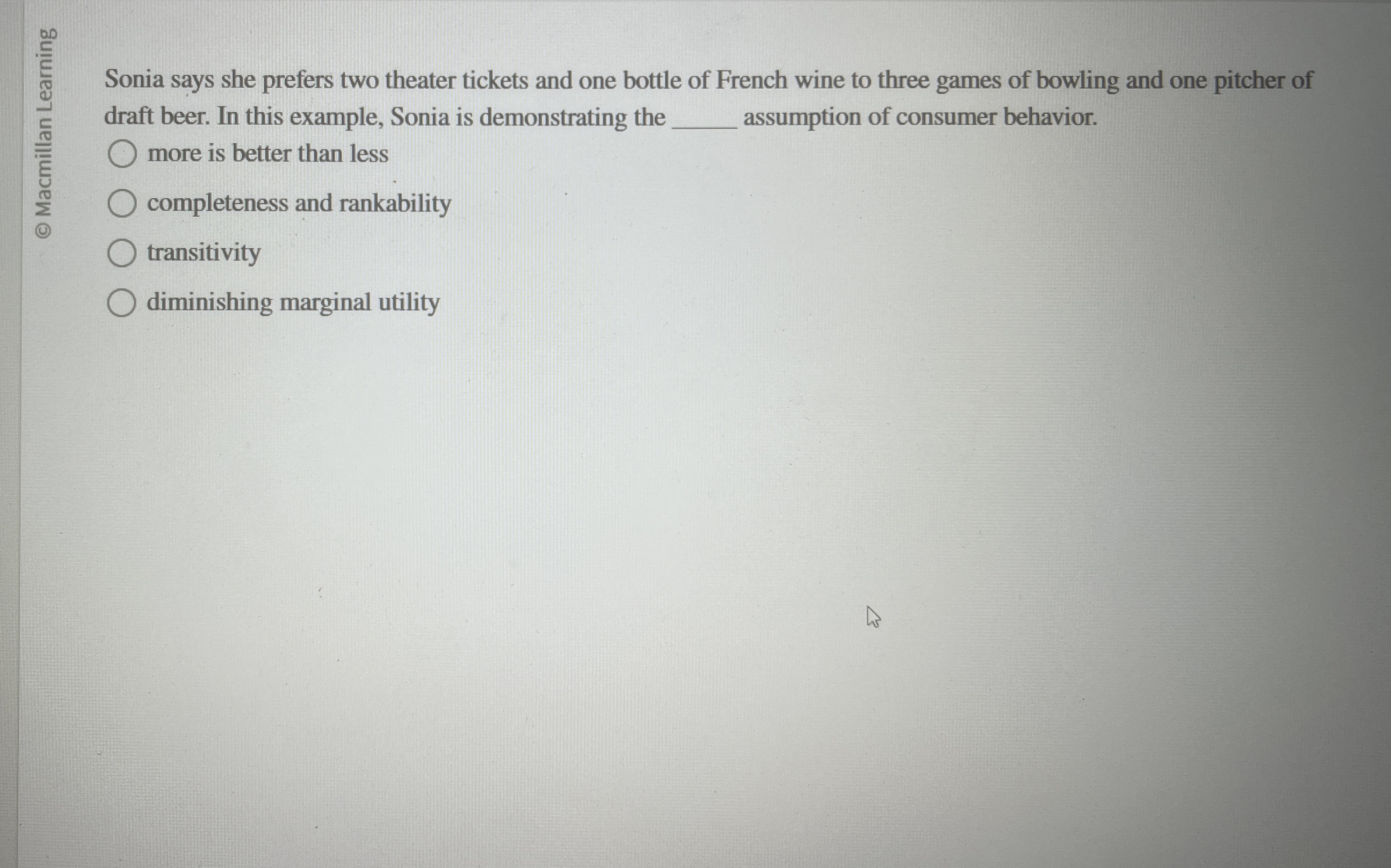 Solved Sonia says she prefers two theater tickets and one
