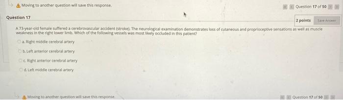 Solved Question 17 A73 year old female suffered a | Chegg.com
