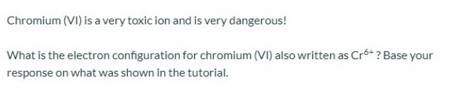 exception of chromium electron configuration