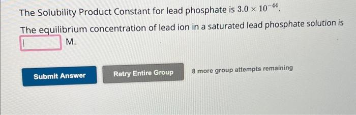 Solved The equilibrium concentration of phosphate ion in a | Chegg.com