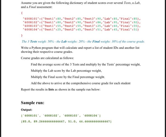Solved Assume you are given the following dictionary of | Chegg.com