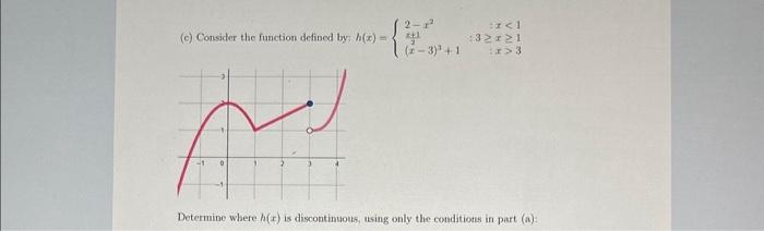 Solved (c) Consider the function defined by: | Chegg.com