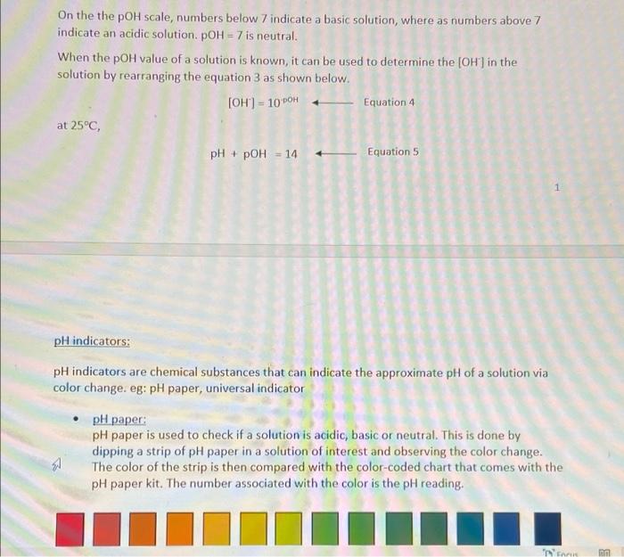 Solved Objectives: Lab..... Properties of Acids and Bases | Chegg.com