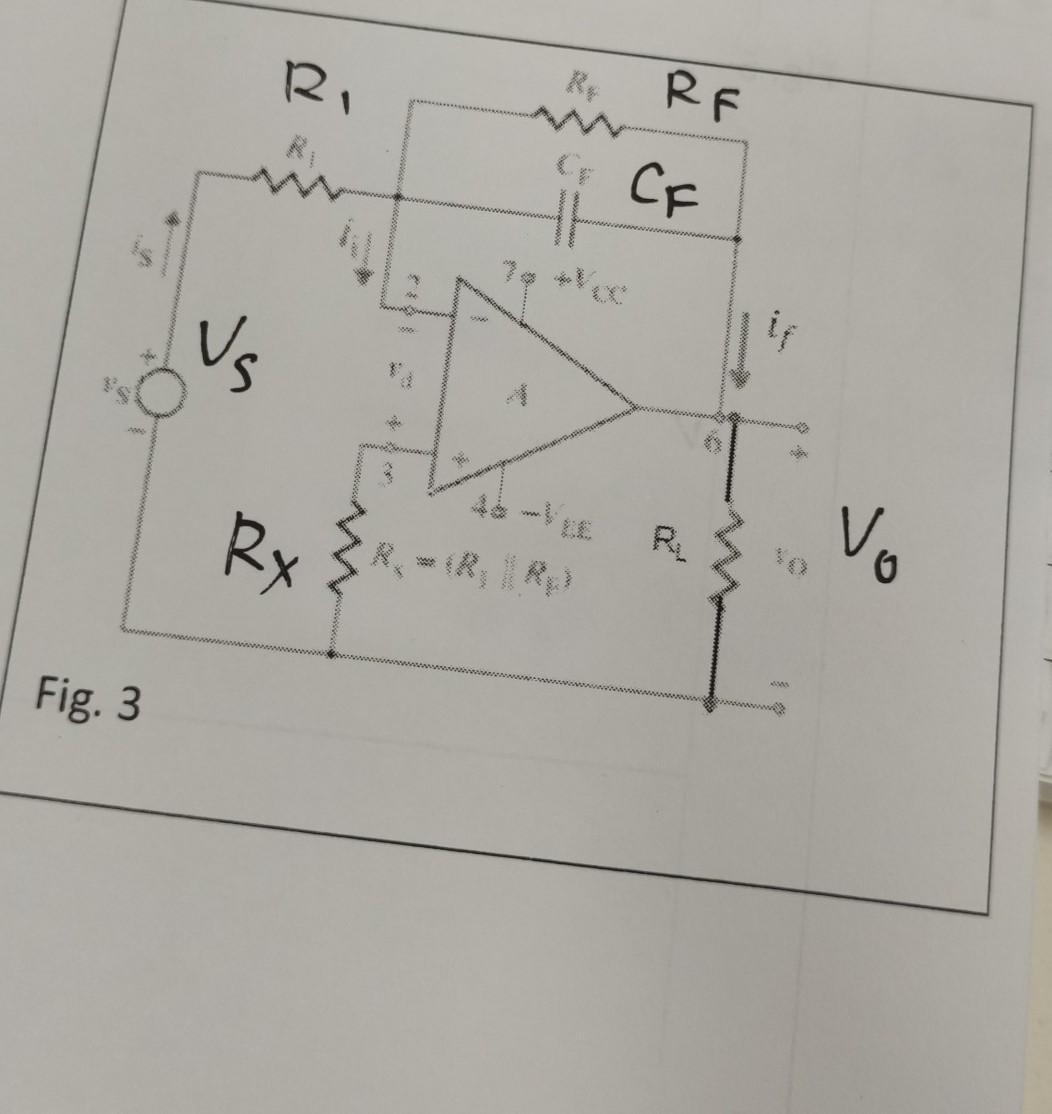 Solved (6) Refer to Fig. 3, R1=112. Ri=122, and Rx=122, | Chegg.com