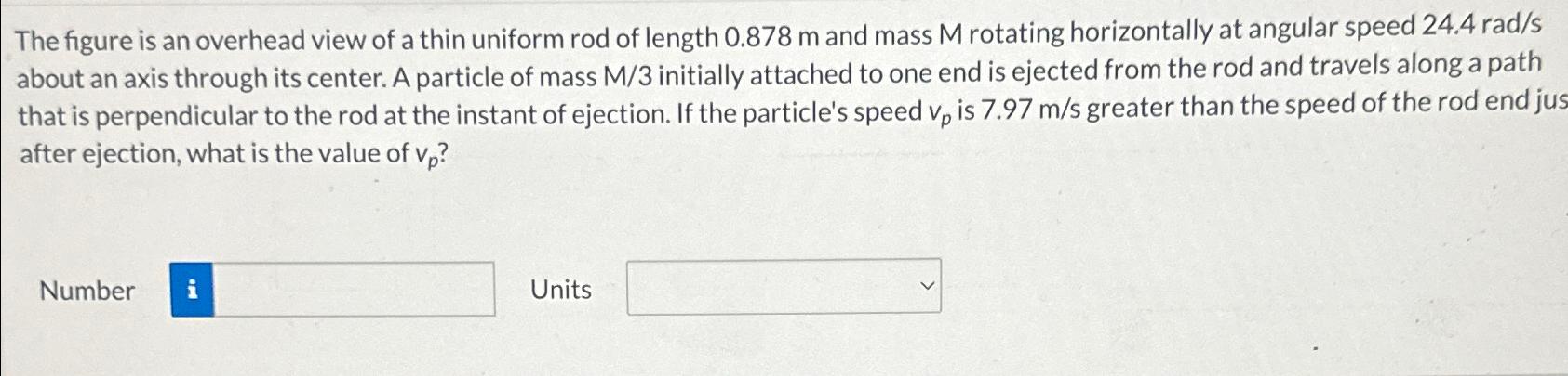 The figure is an overhead view of a thin uniform rod | Chegg.com