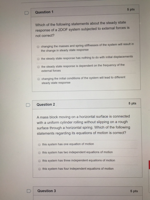 Solved please give just the correct options I don’t need any | Chegg.com