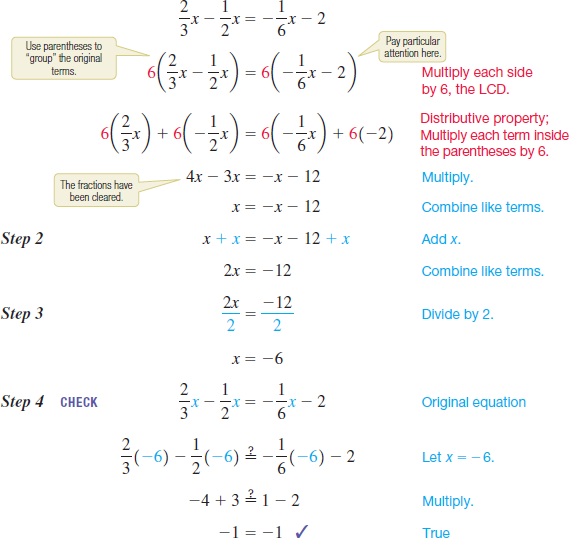 Solved: Solve the equation, and check the solution. See Example ...