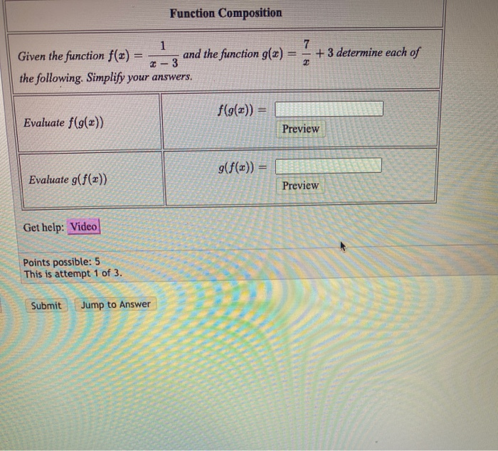 Solved Function Composition 1 7 + 3 determine each of Given | Chegg.com