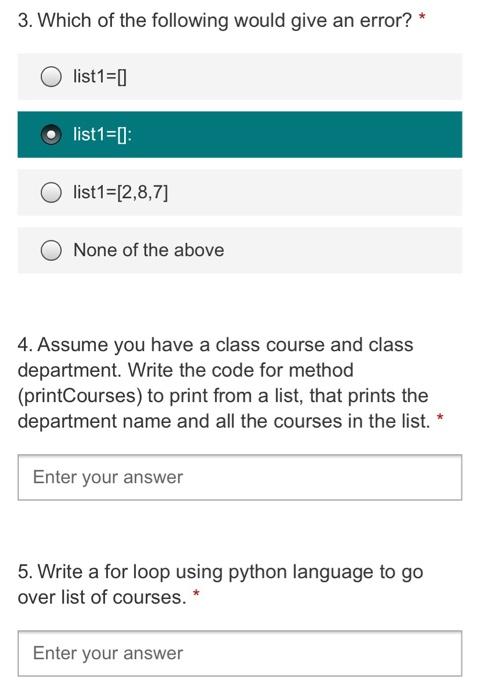 Solved 1. What is the result of executing the following | Chegg.com