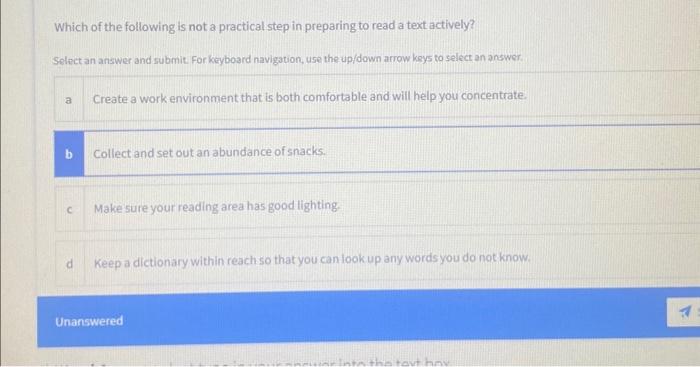 Solved Which of the following is not a practical step in | Chegg.com