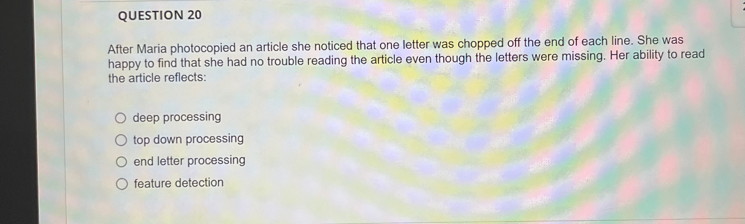 Solved QUESTION 20After Maria photocopied an article she | Chegg.com