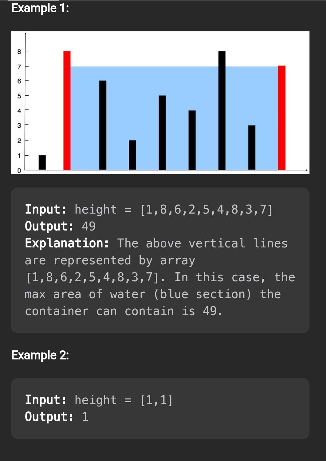 Solved You are given an integer array height of length n. | Chegg.com