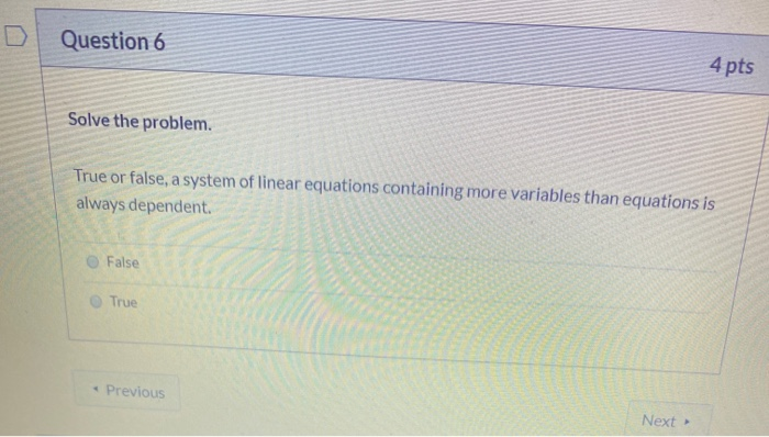 Solved Question 5 4 pts Solve the problem. What is the size | Chegg.com