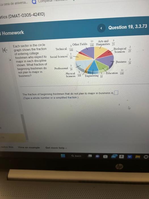 Solved Each sector in the circle graph shows the fraction of | Chegg.com