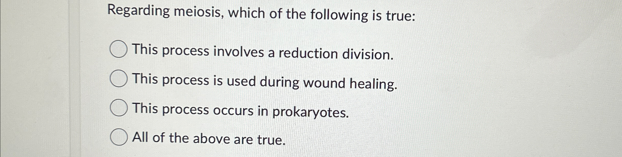 Solved Regarding meiosis, which of the following is | Chegg.com