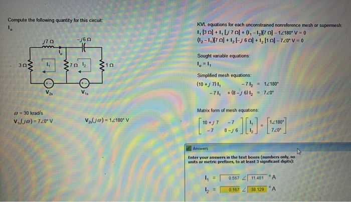 Solved Compute The Following Quantity For This Circuit: KVL | Chegg.com