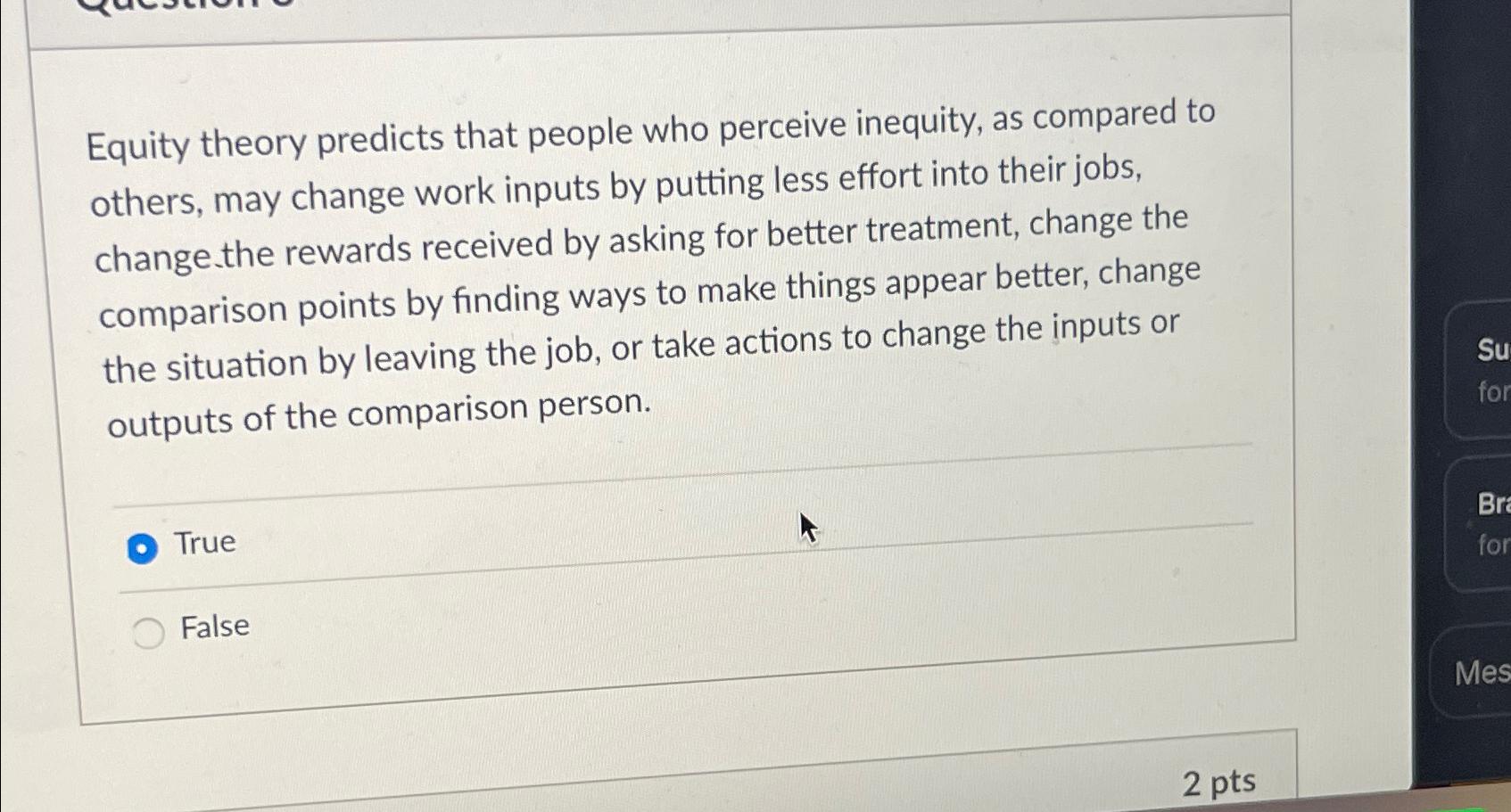 Solved Equity theory predicts that people who perceive | Chegg.com