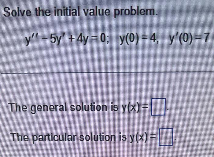 Solved Solve the initial value problem. | Chegg.com