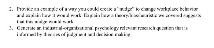 Solved It can be any decision making theory like the Chegg com