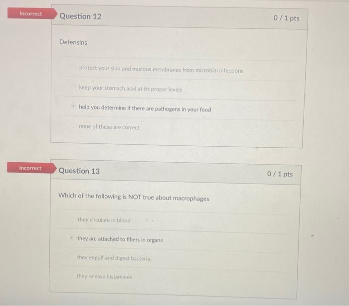 Solved Incorrect Question 4 0 / 1 pts Which of the following | Chegg.com