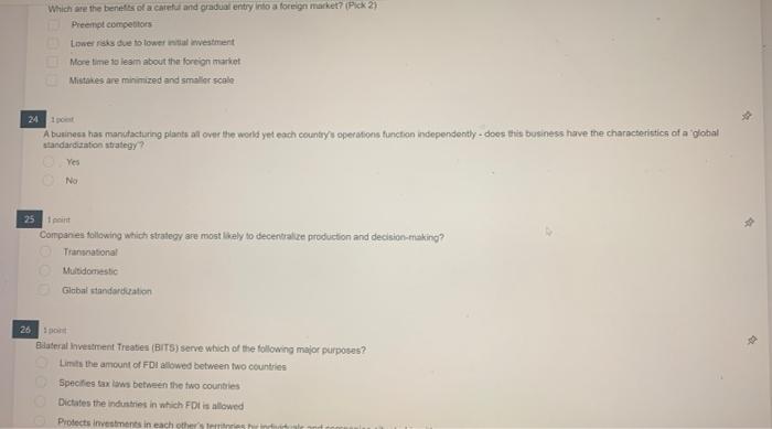 Which are the benefits of a careful and gradual entry | Chegg.com