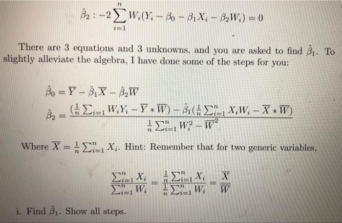 Solved You want to estimate By using the OLS method from the | Chegg.com