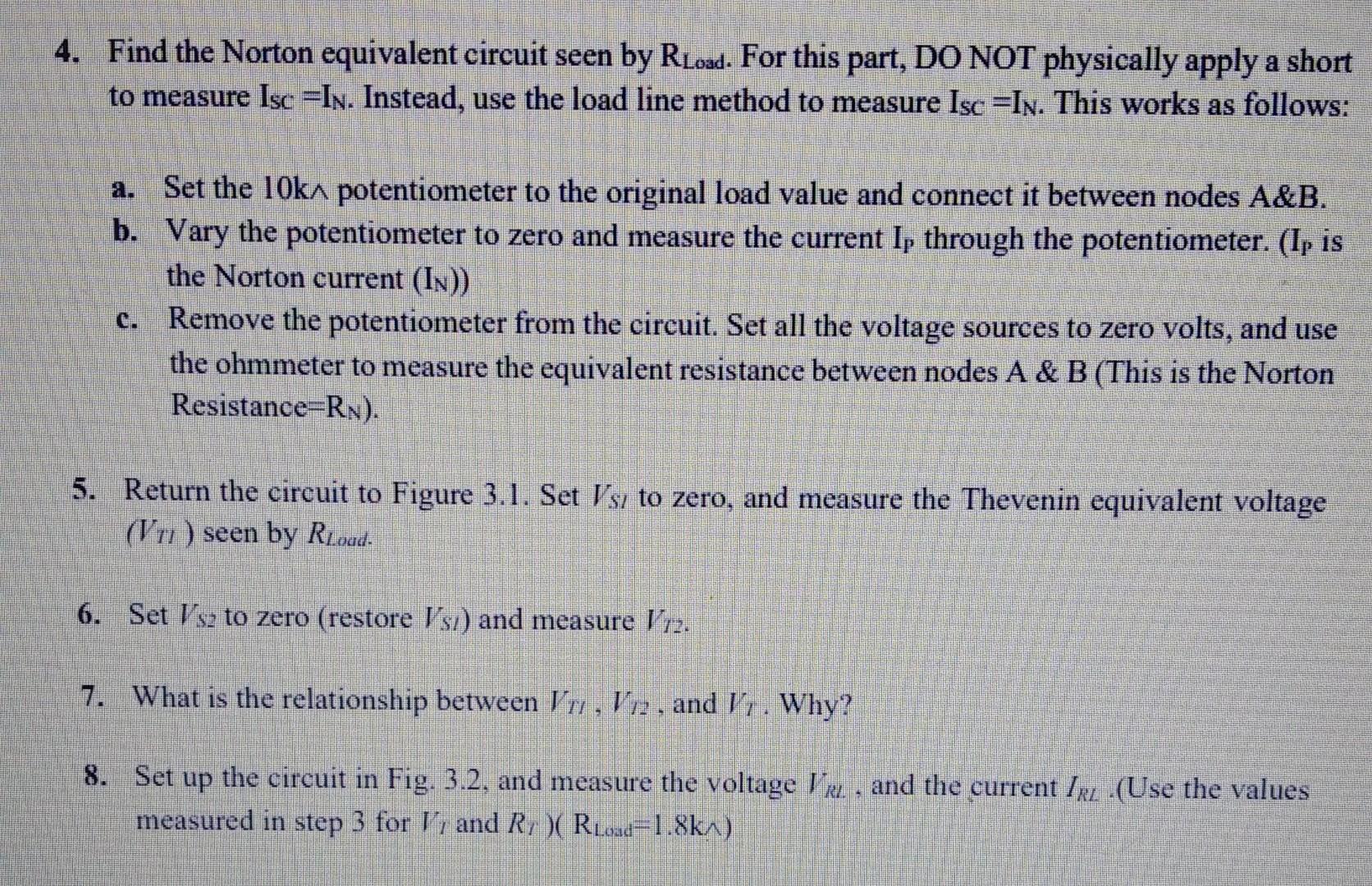 Solved 3.4 Experimental Work 1. Set up the circuit in Fig. | Chegg.com