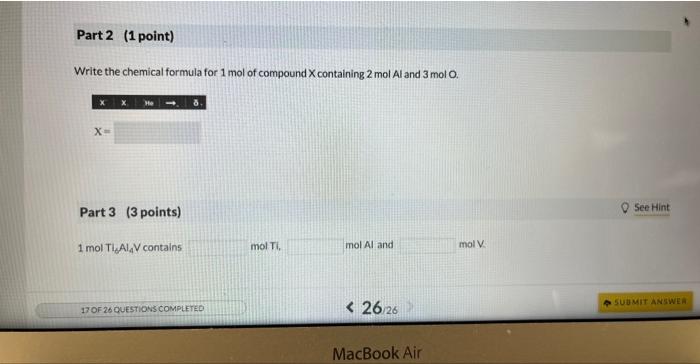 Solved Question ( 6 points) A chemical formula contains | Chegg.com