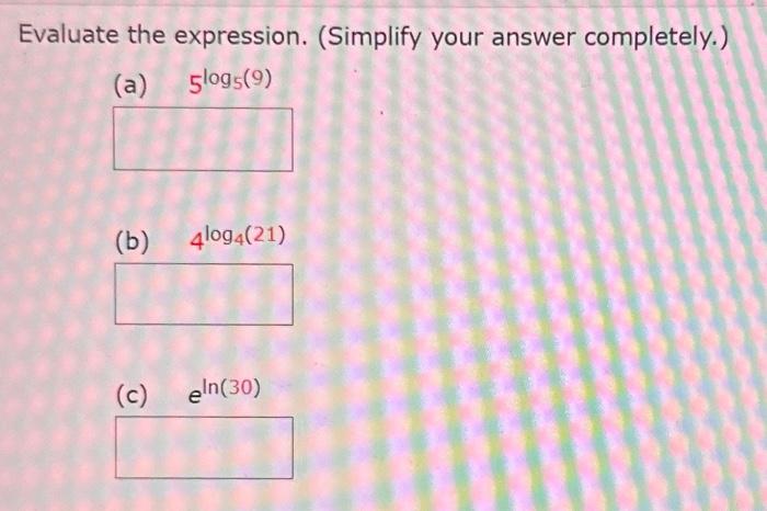 Solved Evaluate The Expression. (Simplify Your Answer | Chegg.com