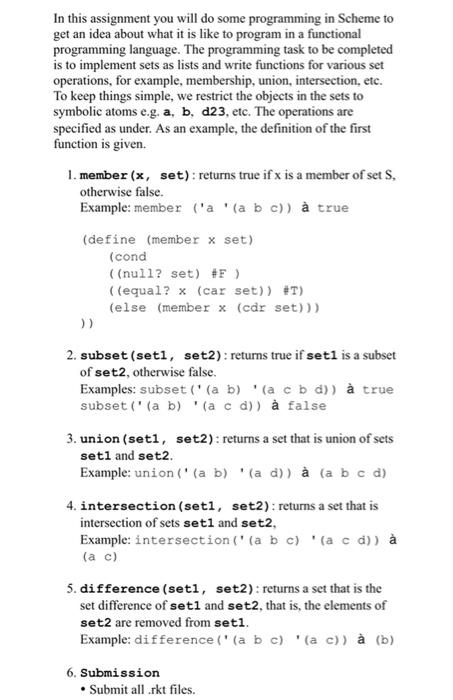 Solved In this assignment you will do some programming in | Chegg.com