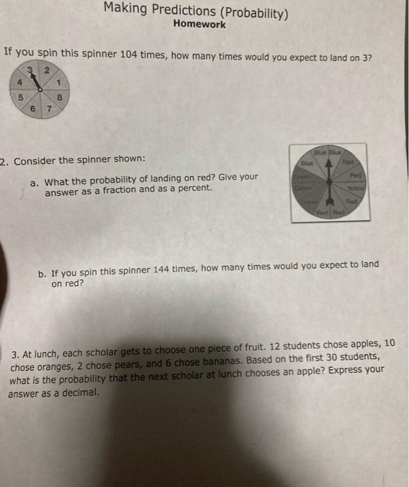 simulations and predictions probability homework 4