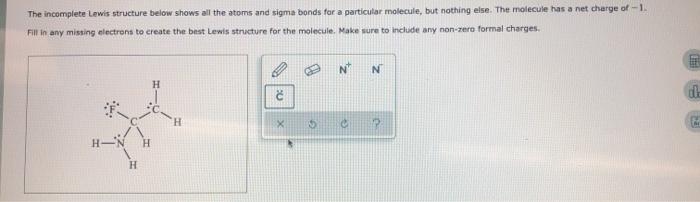 Solved The incomplete Lewis structure below shows all the | Chegg.com