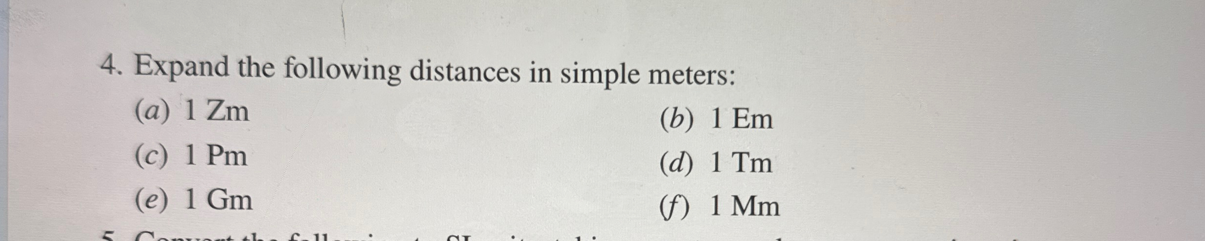 Solved Expand the following distances in simple meters:(a) 1 | Chegg.com