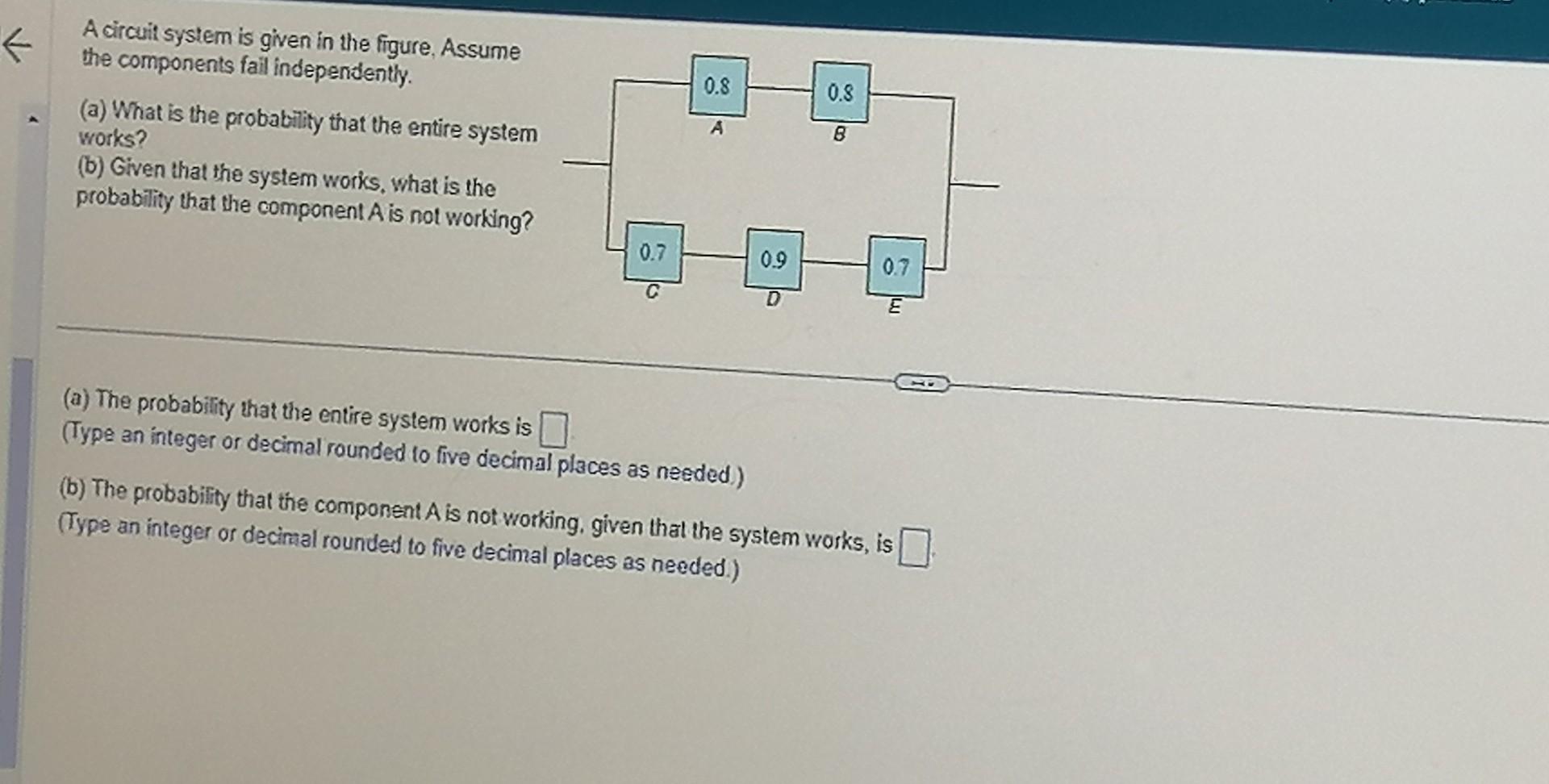 Solved A circuit system is given in the figure, Assume the | Chegg.com