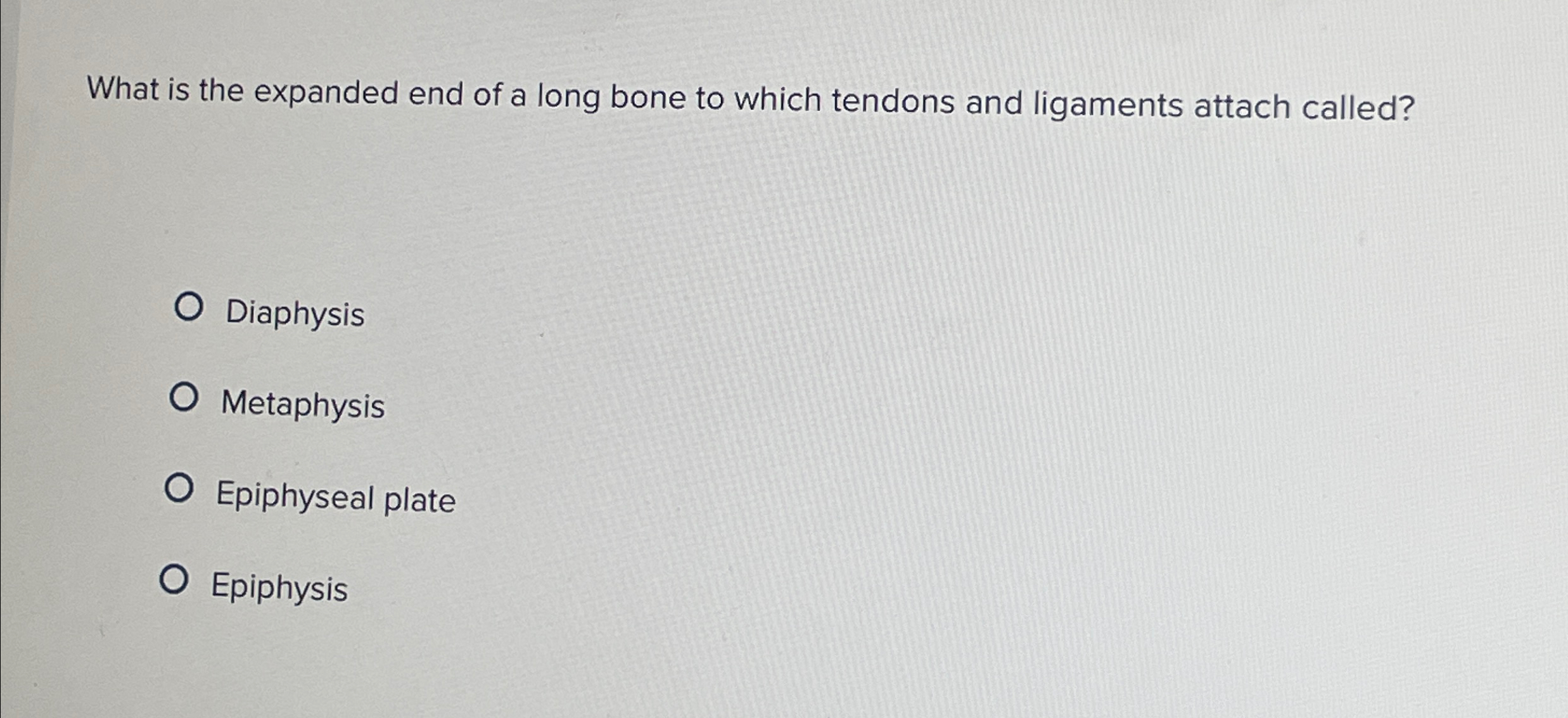Solved What is the expanded end of a long bone to which | Chegg.com