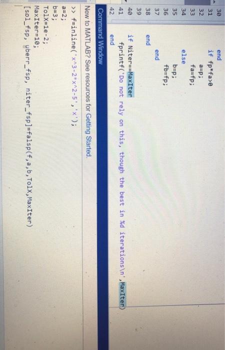 Solved ı am trying to write an example about false position | Chegg.com