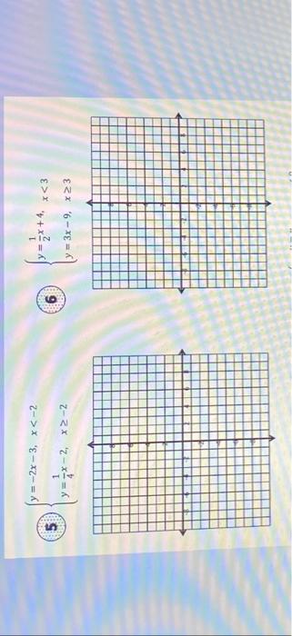 \( \left\{\begin{array}{ll}y=-2 x-3, & x<-2 \\ y=\frac{1}{4} x-2, & x \geq-2\end{array} \quad\left\{\begin{array}{ll}y=\frac{