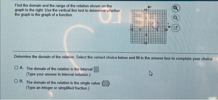 Solved AY Find the domain and the range of the relation | Chegg.com
