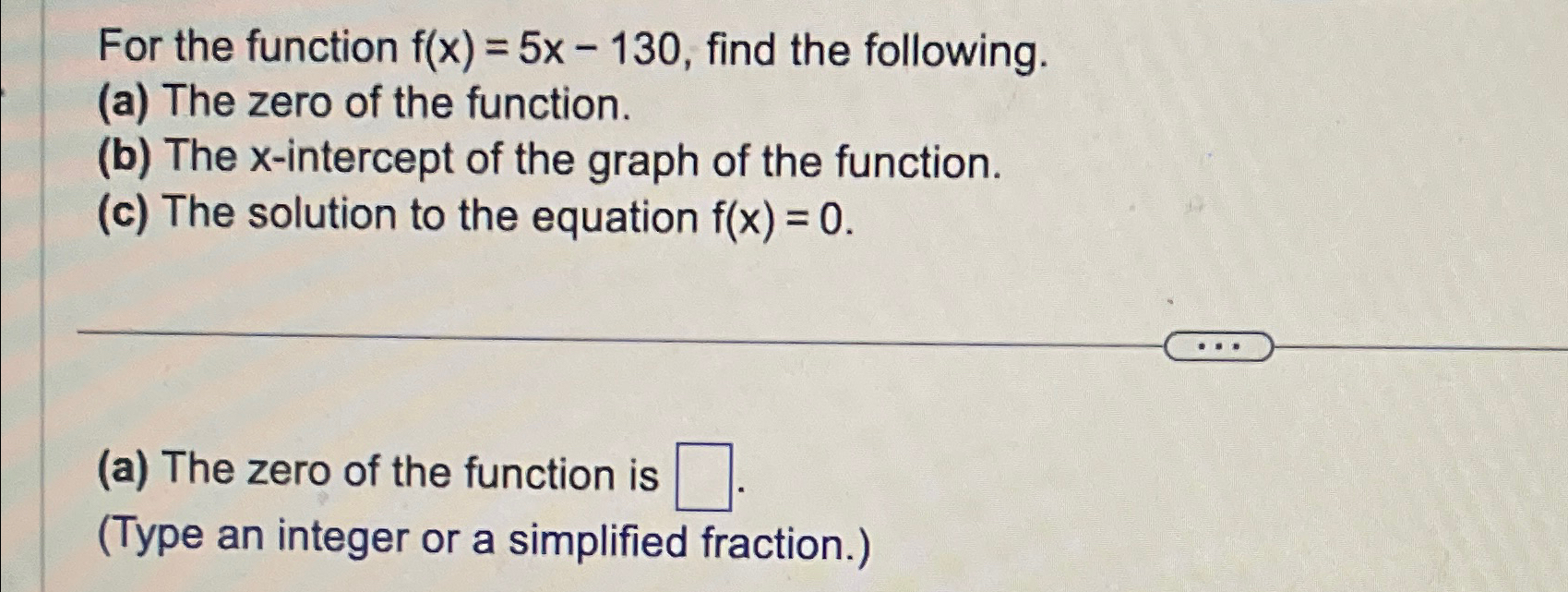 Solved For The Function F X 5x 130 ﻿find The Following A