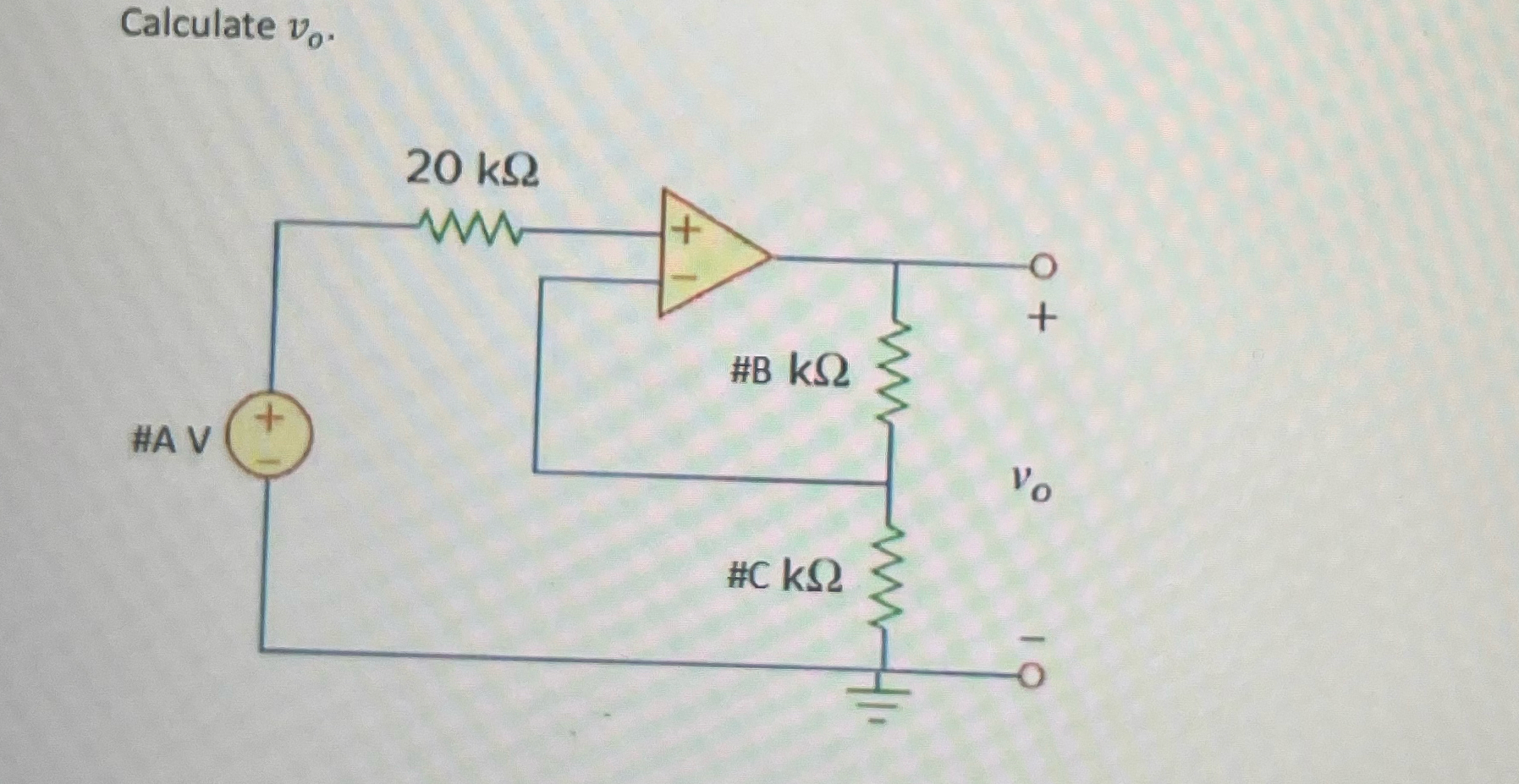 Solved Calculate voA- 12B- 28C-11 | Chegg.com