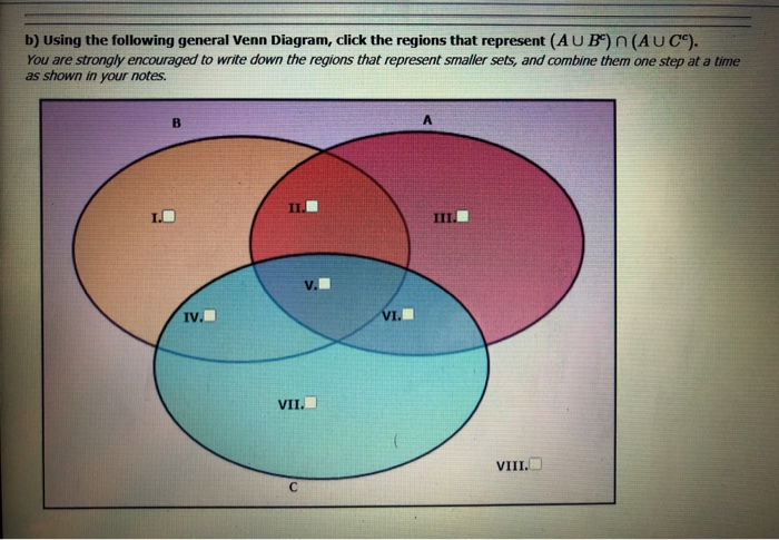 Solved 3) Now, Let's Find The Regions That Represent These | Chegg.com