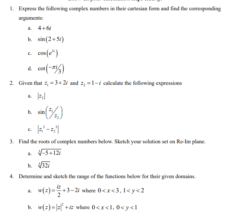 Solved Express the following complex numbers in their | Chegg.com