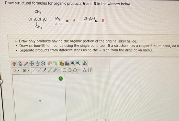 Solved Draw structural formulas for organic products A and B | Chegg.com