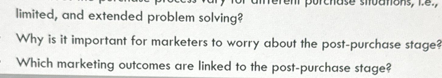 extended problem solving vs limited problem solving