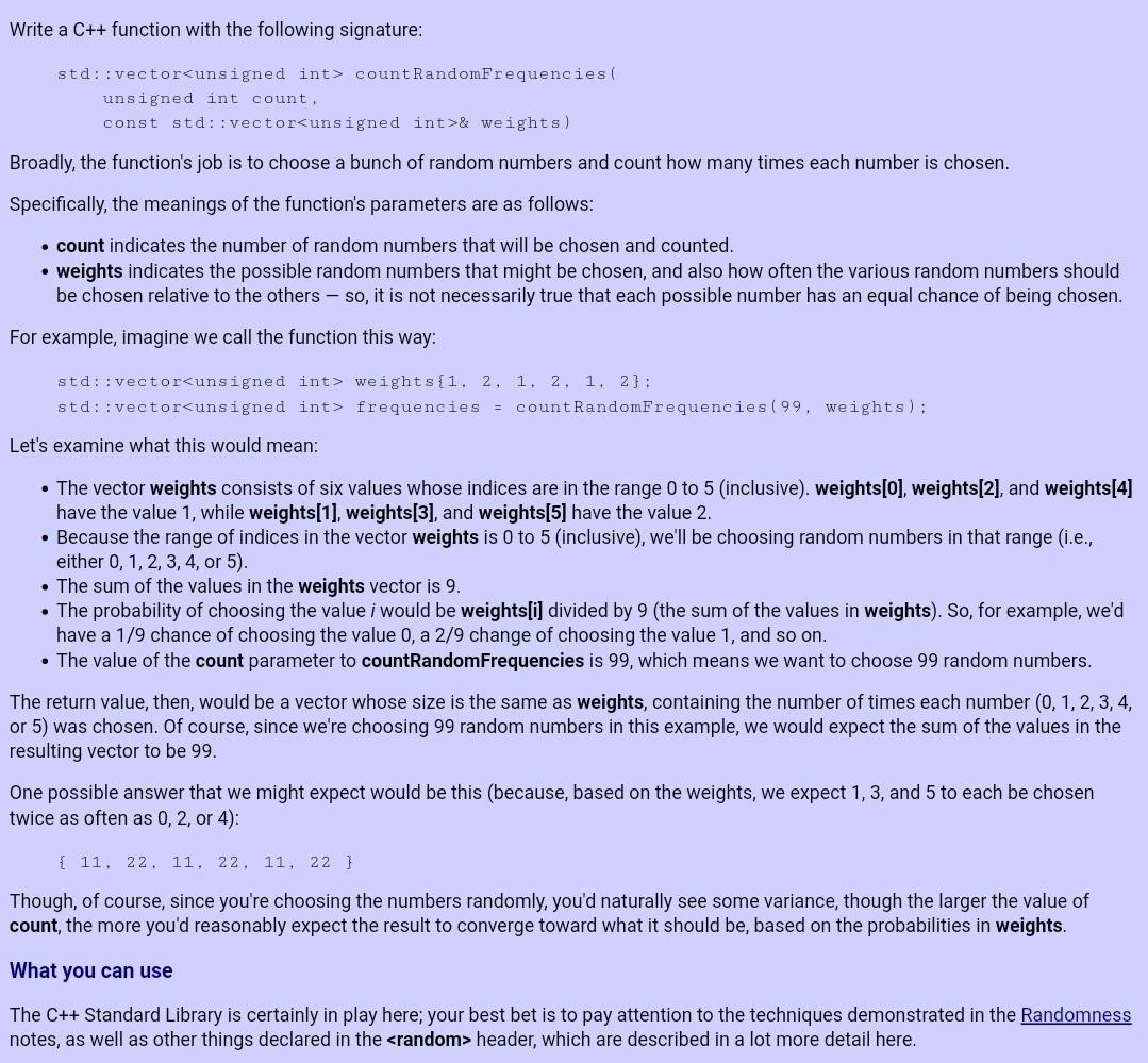 Solved Write a C++ function with the following signature: | Chegg.com