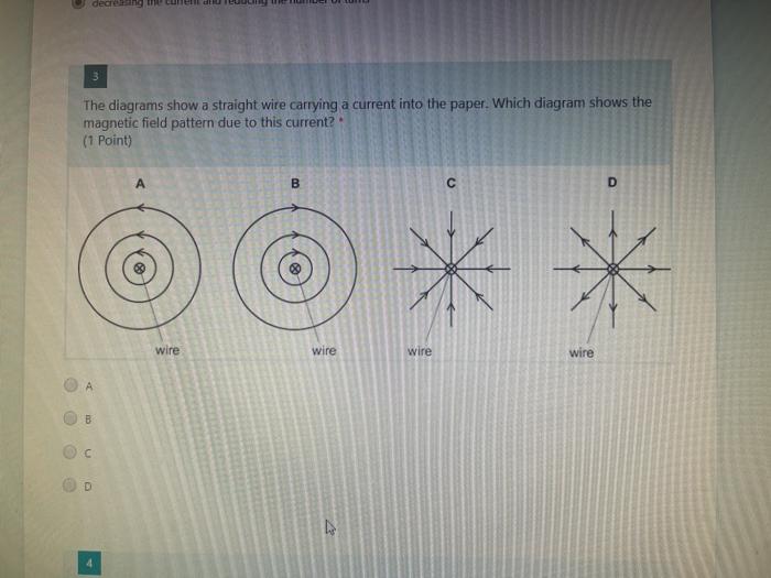 Solved 3 The Diagrams Show A Straight Wire Carrying A | Chegg.com