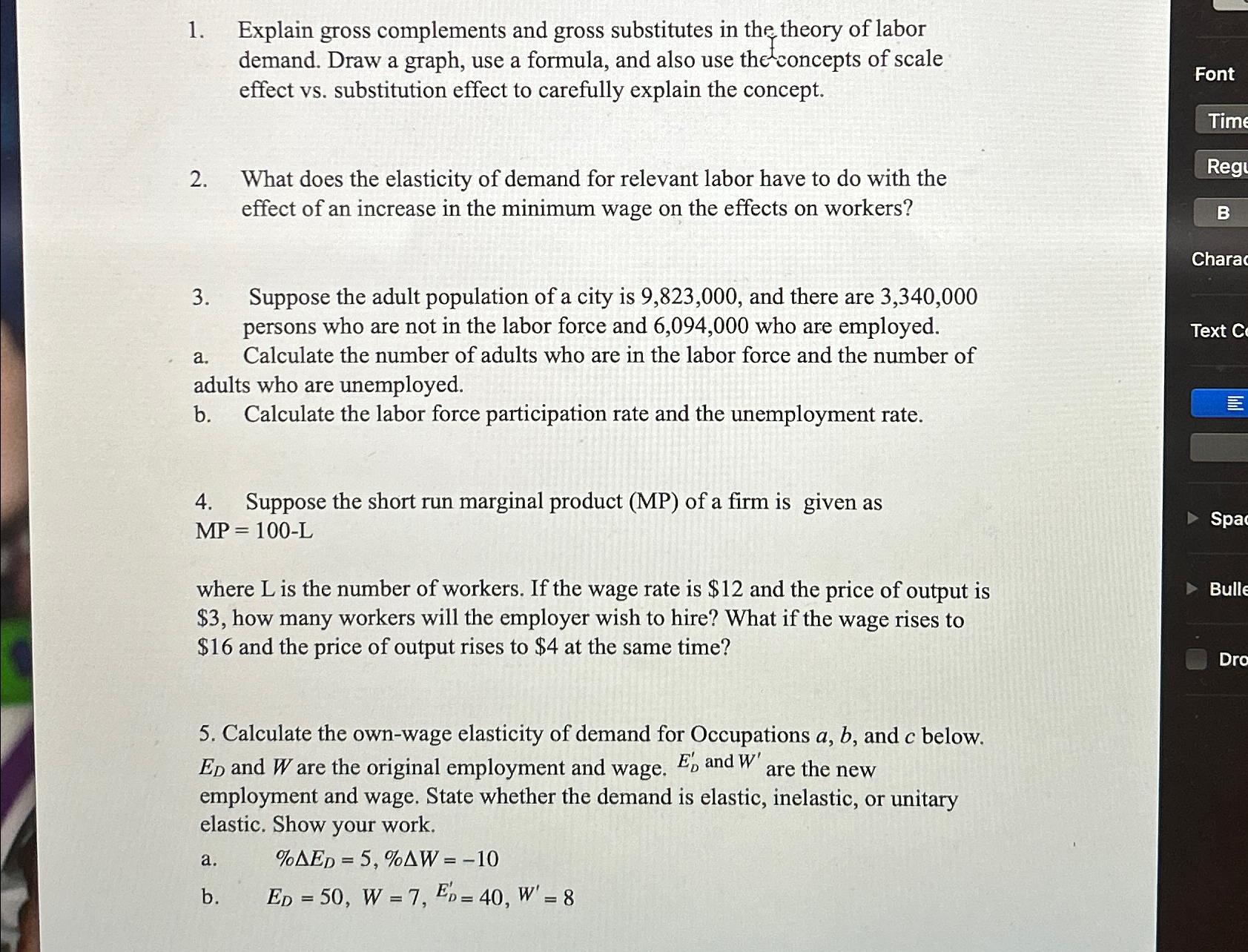 Solved Explain gross complements and gross substitutes in