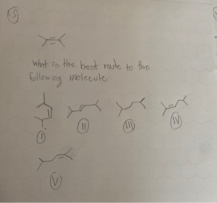 Solved What is the bost route to the following molecule CU | Chegg.com