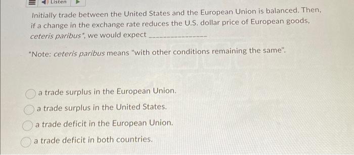 Solved If the United States decreases the tariff on imported | Chegg.com