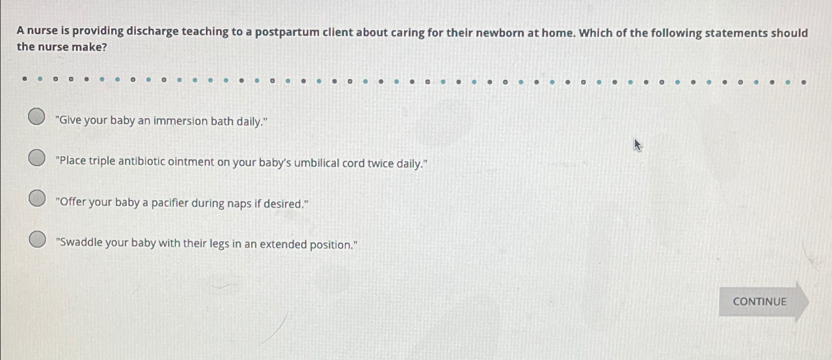 A nurse is providing discharge teaching to a